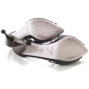 RENE CAOVILLA Patent Studded GLITTER SOLE Heels 40 NEW  
