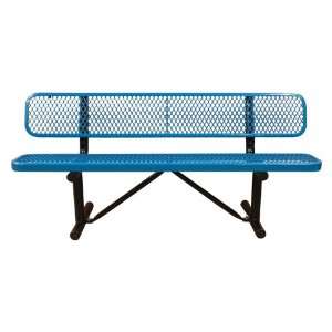  Standard Expanded Metal Commercial Grade Bench with Back 