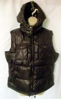   Puffer Hooded Bomber Vest Jacket Coat with Pockets Size Large  