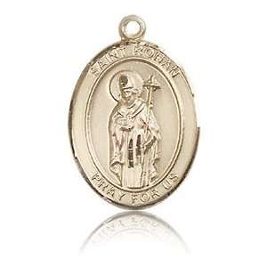  14kt Yellow Gold 3/4in St Ronan Medal Jewelry
