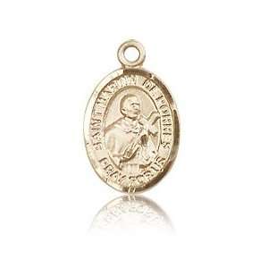  14kt Yellow Gold 1/2in St Martin de Porres Charm Jewelry