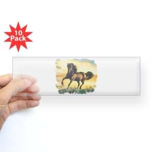  Bumper Sticker Clear (10 Pack) Horse at Sunset Everything 