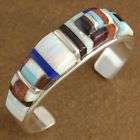 Native American Turquoise Oyster Opal Silver Bracelet  