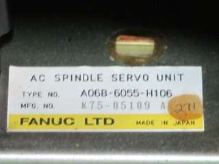 FANUC A06B 6055 H106 AC SERVO SPINDLE DRIVE  