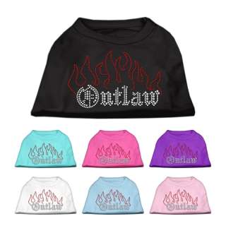 Outlaw & Flames Dog Shirt Clothes Many Colors Available  