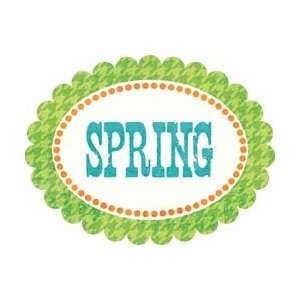   Die Cut Cardstock Title Spring; 10 Items/Order Arts, Crafts & Sewing