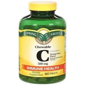 Spring Valley Chewable Vitamin C, 180 tablets, 500mg