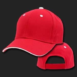  SANDWICH VISOR BASEBALL RED/WHITE HAT CAP HATS: Everything 