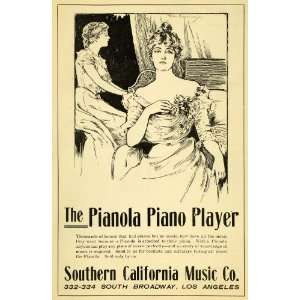  1903 Ad Southern California Music Pianola Piano Player 