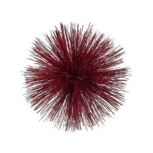  9 Glittered Spiky Ball Ornament Red (Pack of 12)
