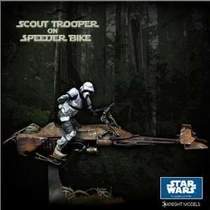  Premium Miniatures: Scout Trooper on Speeder Bike (72mm): Toys & Games