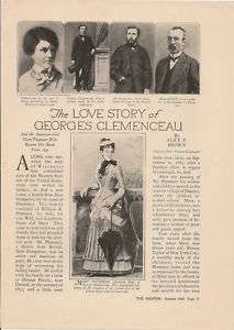 1928 Georges Clemenceau Mary Plummer Romance article  