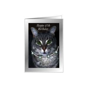  27th Happy Birthday ~ Spaz the Cat Card: Toys & Games