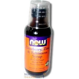  Now Elderberry Zinc and Echinacea Syrup, 4 Ounce Health 