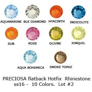 pcs #43811612 PRECIOSA CZECH Crystal Hotfix Flatback Rhinestone Chaton 
