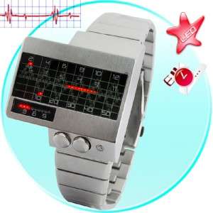 Alpha Centauri   All Metal Red LED Watch   124 LEDs  