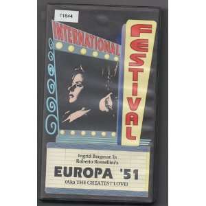  Europa 51 (The Greatest Love)  Vhs: Everything Else