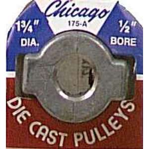  Single V Grooved Pulley, 1/2 x 13/4