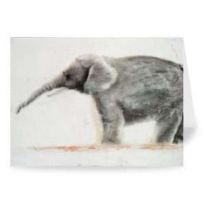 Elephant (pastel on paper) by Jung Sook Nam   Greeting Card (Pack of 2 