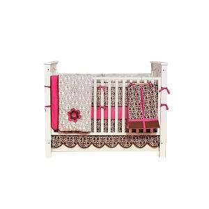    Bacati Damask Pink and Chocolate Baby Crib Set 10 Piece: Baby