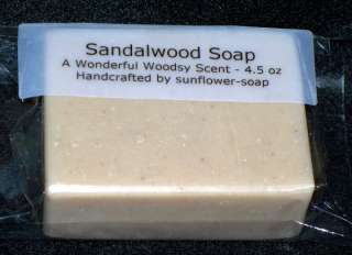 Sandalwood soap handcrafted mens womens luxury bath  
