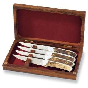  Puma 4 Pc. Stag Handle Steak Knife Set: Sports & Outdoors