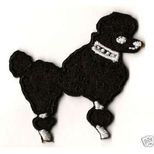 Dogs/Poodle, Black  Iron On Embroidered Applique /Pets, Mans Best 