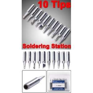   10 Assorted Standard Soldering Iron Tips Set 900M T