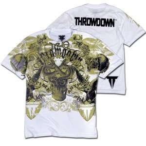  Throwdown Skull Snake White T Shirt (SizeM) Sports 