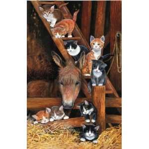  Chrissy Snelling Barn Cats 1000pc Jigsaw Puzzle: Toys 