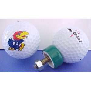  University Of Kansas Logo Golf Ball Licesne Plate Bolt Set 