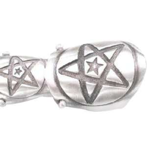  Pentagram Stars Goth Pewter Finger Ring Spike Jewelry