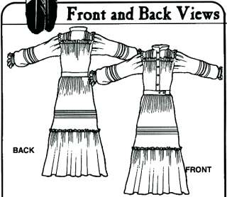 Missouri River Cherokee Indian Tear Dress Sewing Pattern size S XL 