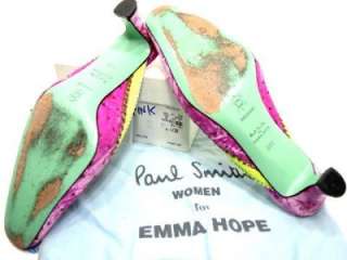 EMMA HOPE for PAUL SMITH Fab Hot Pink Velvet Mules 38.5  