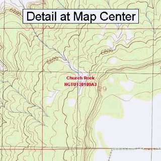   Topographic Quadrangle Map   Church Rock, Utah (Folded/Waterproof