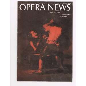  Opera News March 11, 1957 il Trovatore Cover (21) Books