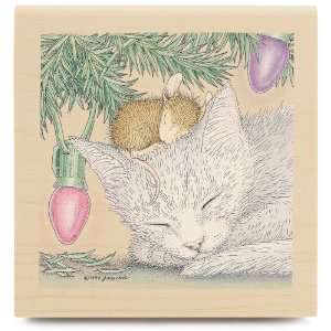   Mouse Wood Mounted Rubber Stamp Kitty Snuggle Arts, Crafts & Sewing