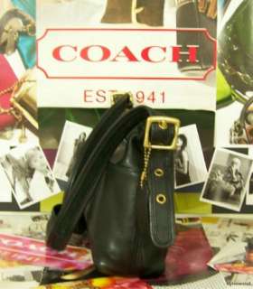 CLASSIC Black COACH Small Legacy Zip Shoulder Bag Purse Handbag Style 