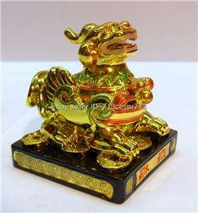 Chinese Oriental Feng Shui Lucky Money Lion Dragon Gold PIXIU PIYAO 