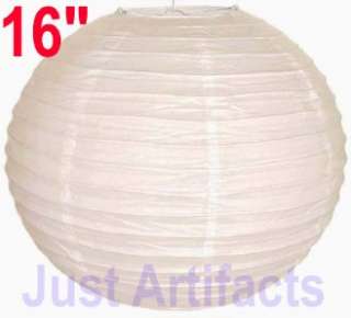 Chinese Japanese Paper Lantern/Lamp 16 White Color Just Artifacts 
