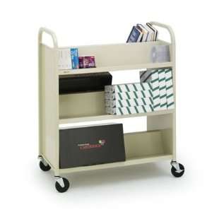  MFG CO Steel Slant Shelf Double Sided Book Cart: Office Products