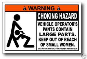 Choking Hazard ATV Sticker Decal Grizzly 660 700 4x4  