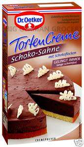 DR. OETKER   CHOCOLATE CREAM   CAKE CREAM   German  