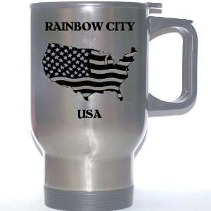 US Flag   Rainbow City, Alabama (AL) Stainless Steel Mug 