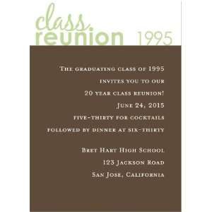 Green And Brown Class Reunion Invitations Health 