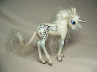 Silver Snow horse pony OOAK fairy UNICORN Kate Sjoberg  