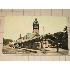   1913 Post CardM.C.R.R. Depot, Skowhegan, Me (Maine) 