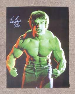  Hulk LOU FERRIGNO Signed Autographed Poster COA PROOF THE AVENGERS