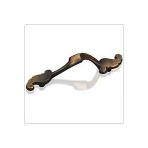 Decorative Cabinet Hardware: 4 1/2 overall length Leaf Cabinet Pull 
