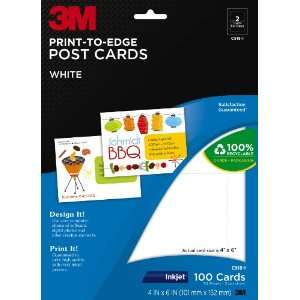  3M Post Cards, Perforated, Inkjet, 2 Sided Printing, Print 